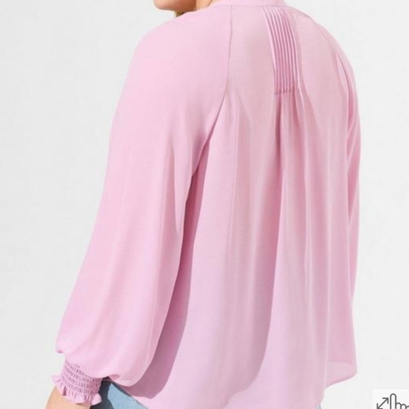 NWT TORRID Georgette Smocked Blouse - Picture 10 of 11